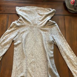 Gray turtleneck sweater